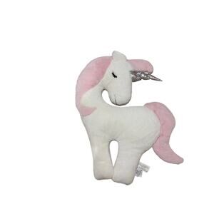 Frolics 36” flat unicorn floor pillow white pink silver horn like new euc